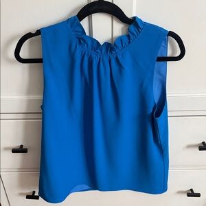 J. Crew Ruffled Neck Shell